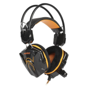 Наушники SMARTBUY SBHG-1100 Snake полноразмерные, игровые, с микрофоном, черно-оранжевые
