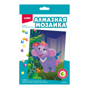 АМК-015 Алмазная мозаика Lori детская 15х20 "Слонёнок" (неполное заполнение)