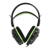 Наушники SMARTBUY SBHG-1200 Snake полноразмерные, игровые, с микрофоном, черно-зелёные