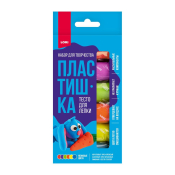 Тдл-049 Пластишка. Тесто для лепки неоновое (6 цветов по 30гр.)