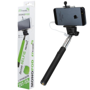 Монопод (палка) для селфи Z07-5S с проводом, чёрный