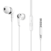 Наушники BOROFONE BM47, внутриканальные, с микрофоном, белые