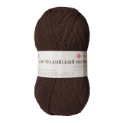 Австралийский меринос (95% меринос + 5% высокообъёмный акрил) 100гр. 400м №251 коричневый