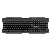Клавиатура DEFENDER Element HB-195, USB, беспроводная, мультимедийная, чёрная