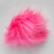 Помпон из искусственного меха (12 см) №03 розовый яркий