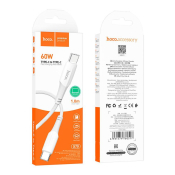 Кабель HOCO X70 Type-C - Type-C, PD60W, 3,0A, 1,0м, текстильный, белый