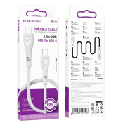 Кабель BOROFONE BX98 Type-C - Type-C, 1,0м, серый