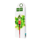 Кабель HOCO X14 MicroUSB, 2,0м, текстильный, чёрно-красный