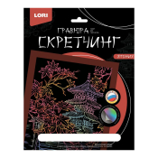 Гр-750 Гравюра Япония "Клен у храма"