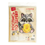 Фнр-009 Роспись по дереву. Копилка "Енот"