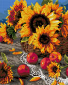 АМ-126 Алмазная мозаика Lori 40х50 "Букет с подсолнухами"