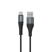 Кабель HOCO X38 Type-C, 1,0м, 3,0A, оплётка, чёрный