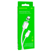 Кабель BOROFONE BX57 MicroUSB, 1,0м, магнитный, белый