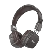 Наушники HOCO W56 Bluetooth 5.4, беспроводные, накладные, искуств.кожа, коричневые