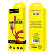 Кабель HOCO X26 MicroUSB, 1,0м, тканевый, красный