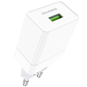 Адаптер BOROFONE BA47A USB, 3,0A, 18W, QC3.0, белый
