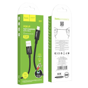 Кабель HOCO X89 Lightning, 1,0м, текстильный, черный