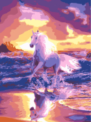 Кпн-124 Картина по номерам Lori 28,5х38 "Бегущий по воде"