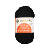 Весенняя (100% мерсеризованный хлопок) 100гр. 250м №002 чёрный