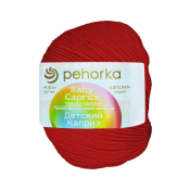 Детский каприз (50% меринос + 50% фибра) 50гр. 225м №088 красный мак
