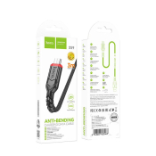 Кабель HOCO X59 MicroUSB, 3,0м, текстильный, чёрный