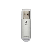 Флеш-карта SMARTBUY  4GB V-Cut, USB 2.0, серебро