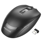 Мышь BOROFONE BG7, беспроводная, USB, 1600dpi, бесшумная, черная