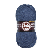 Merino Gold (49% шерсть меринос + 51% акрил) 100гр. 400м. №138 Темно синий