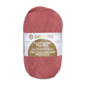 Австралийский меринос (95% меринос + 5% высокообъёмный акрил) 100гр. 400м №185 земляника