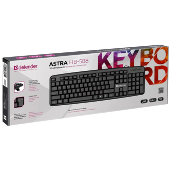 Клавиатура DEFENDER Astra HB-588, USB, черная 2