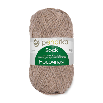 Носочная (50% шерсть + 50% акрил) 100гр. 200м №377 кофейный 1