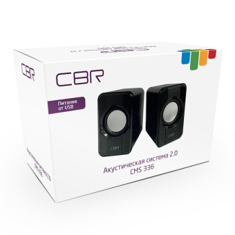 Колонки CBR CMS-336, 2x3W, USB, чёрные 2