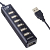 USB Разветвитель PERFEO PF-H034, 7 портов, USB 2.0, с выключателем, чёрный