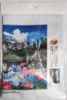 Вышивка на искусственном шелке 