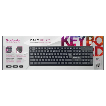 Клавиатура DEFENDER Daily HB-162, USB, чёрная 2