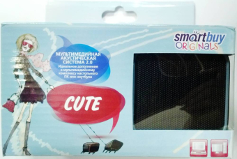Колонки SMARTBUY SBA-2570 Cute, 2x3W, USB, чёрно-серые 1