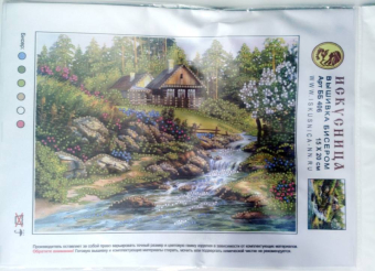 Вышивка на искусственном шелке 