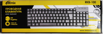 Клавиатура RITMIX RKB-100, USB, чёрная 1