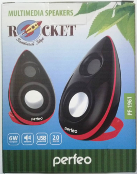 Колонки PERFEO PF-1961-В Rocket, 2х3W, USB, чёрные 1