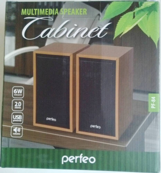 Колонки PERFEO PF-84-WD Cabinet, 2x3W, дерево, бук 1