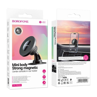 Автомобильный держатель BOROFONE BH91 магнитный, на торпедо, чёрный 2