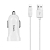 АЗУ HOCO  Z2A 2 USB, 2,4A, с кабелем Lightning, белый