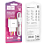 Адаптер HOCO C106A USB, 2,1А, 10.5W, с кабелем Type-C, белый