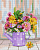 АМ-137 Алмазная мозаика Lori 40х50 "Цветы в лейке"