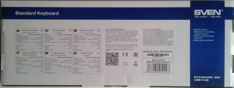 Клавиатура SVEN 304 Standard, USB+Hub, чёрная 3