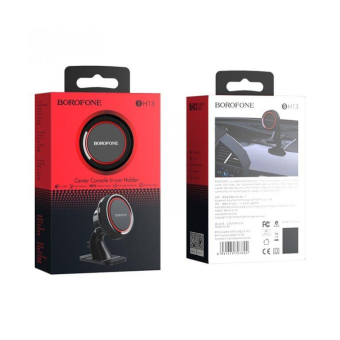 Автомобильный держатель BOROFONE BH13 магнитный, чёрно-красный 2