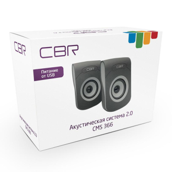 Колонки CBR CMS-366, 2x3W, USB, чёрные 2