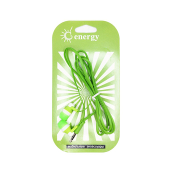 Наушники AUDIO ENERGY ZY-2218 внутриканальные, зелёные 1