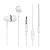 Наушники HOCO M34 Honor Music, внутриканальные, с микрофоном, белые