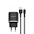 Адаптер BOROFONE BA36A USB, 3,0A, 18W, с кабелем MicroUSB, QC3.0, чёрный